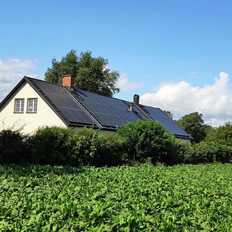 Futura Energi monterade solpaneler utanför Borrby